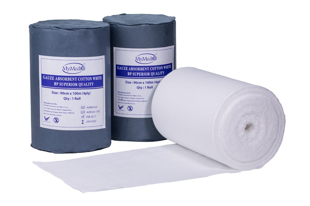 Absorbent Gauze rolls (40'/24x20 mesh)